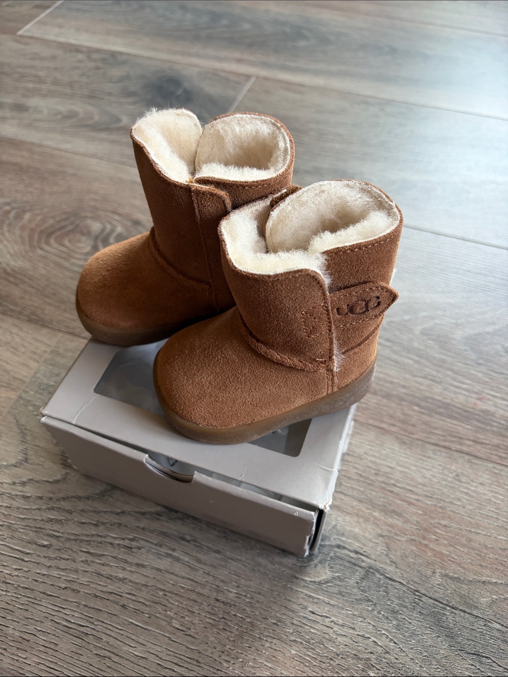 UGG Baby Chestnut Suede Shearling Boot